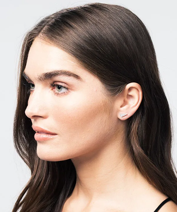 Diamond Triangle Studs | Yellow Gold