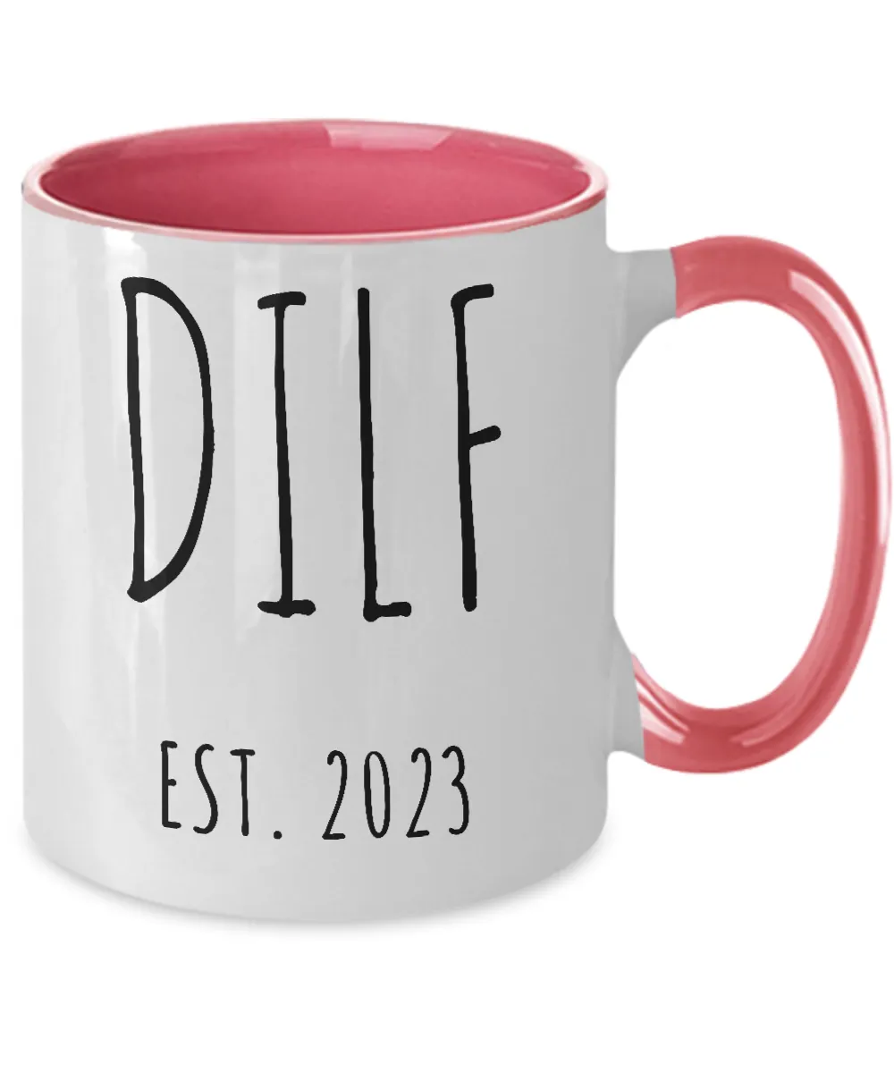 DILF 2023 Two-Tone Mug Coffee Cup Funny Gift