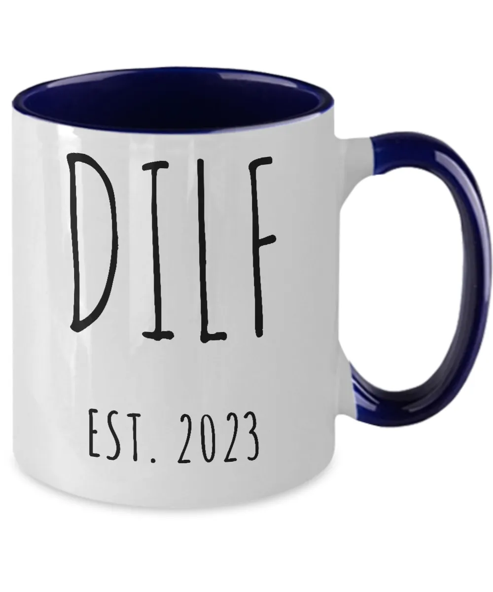 DILF 2023 Two-Tone Mug Coffee Cup Funny Gift