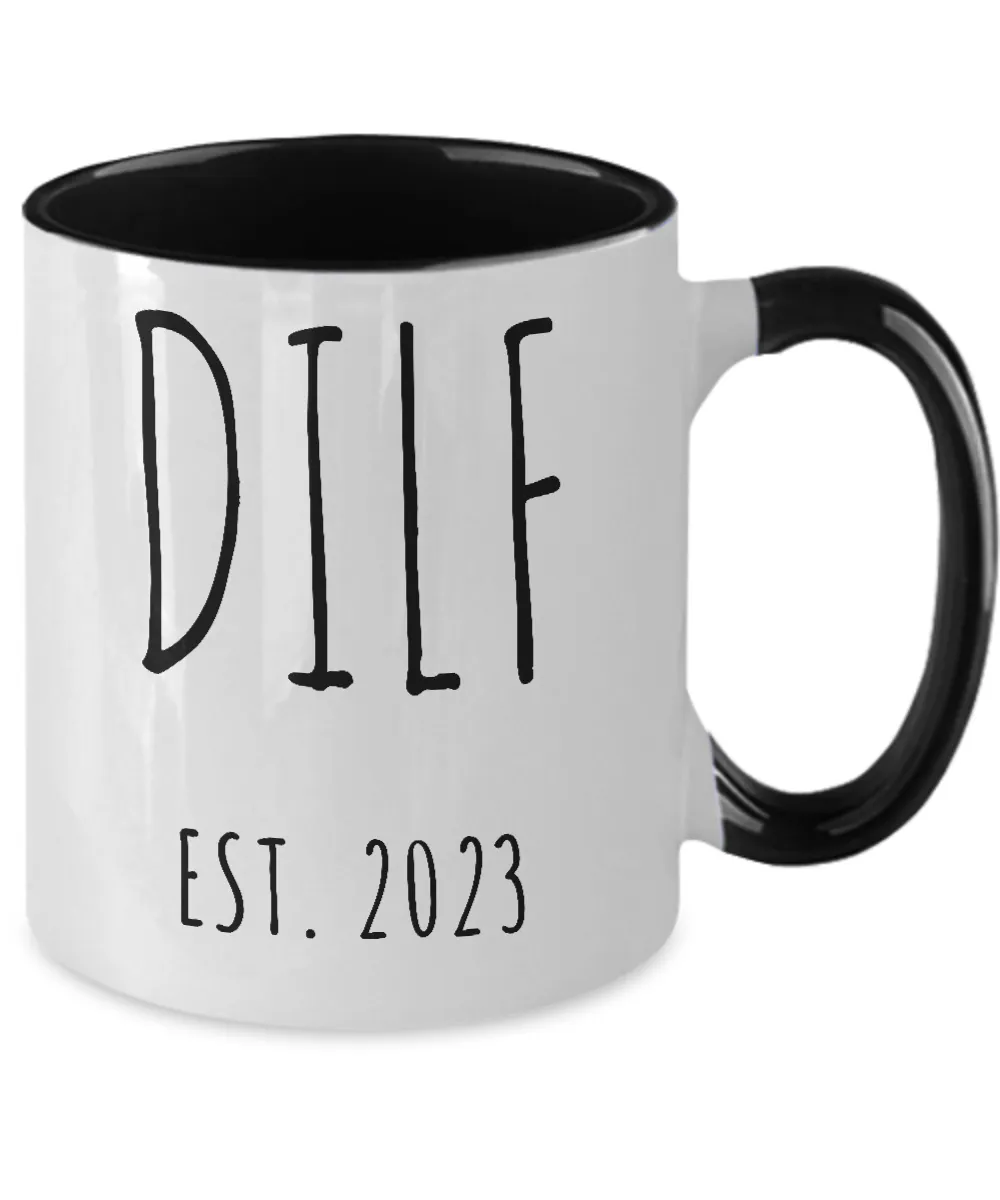 DILF 2023 Two-Tone Mug Coffee Cup Funny Gift