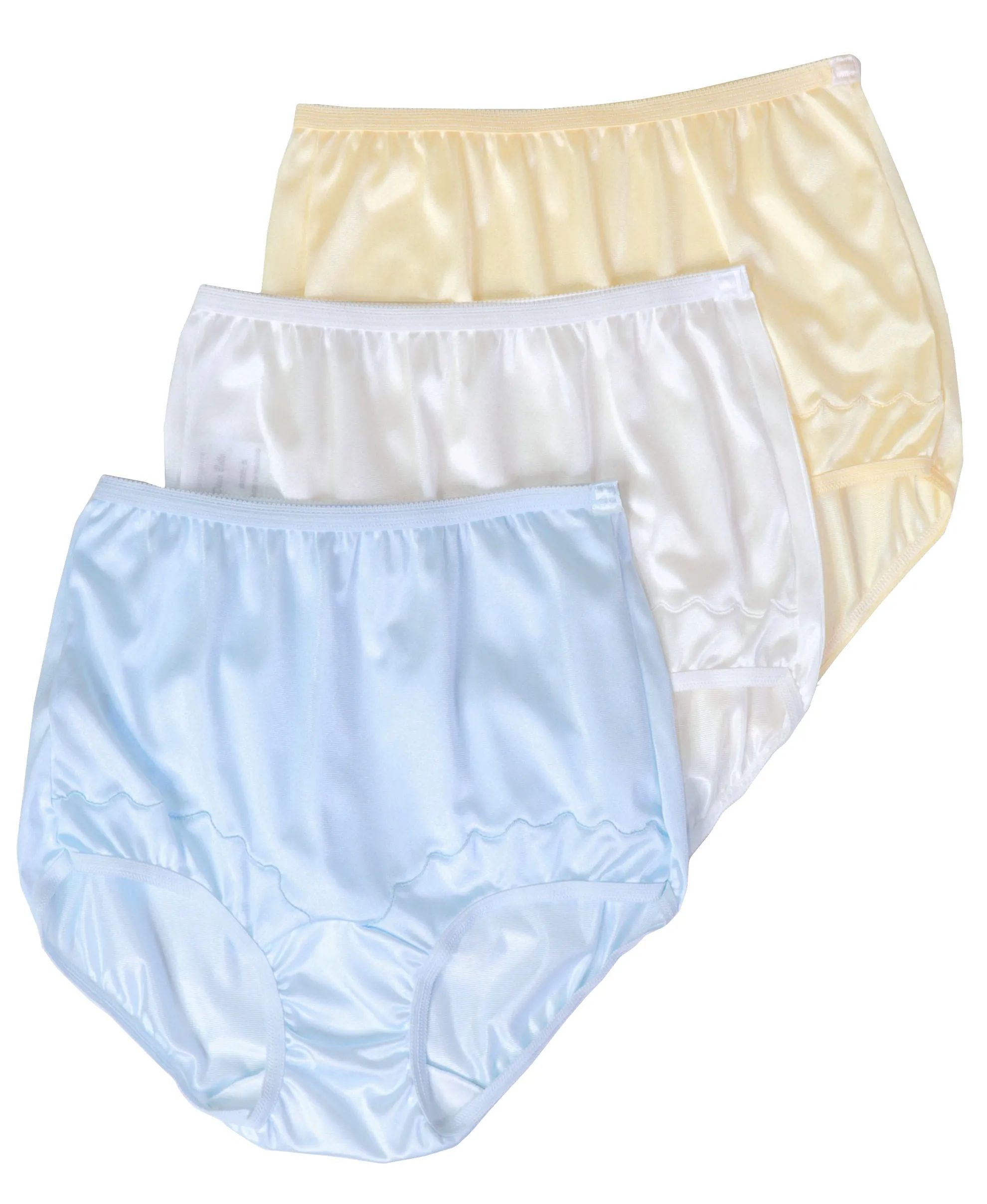 Dixie Belle Women's Underwear Brief Nylon Panties 3 Pack Assorted Colors 719