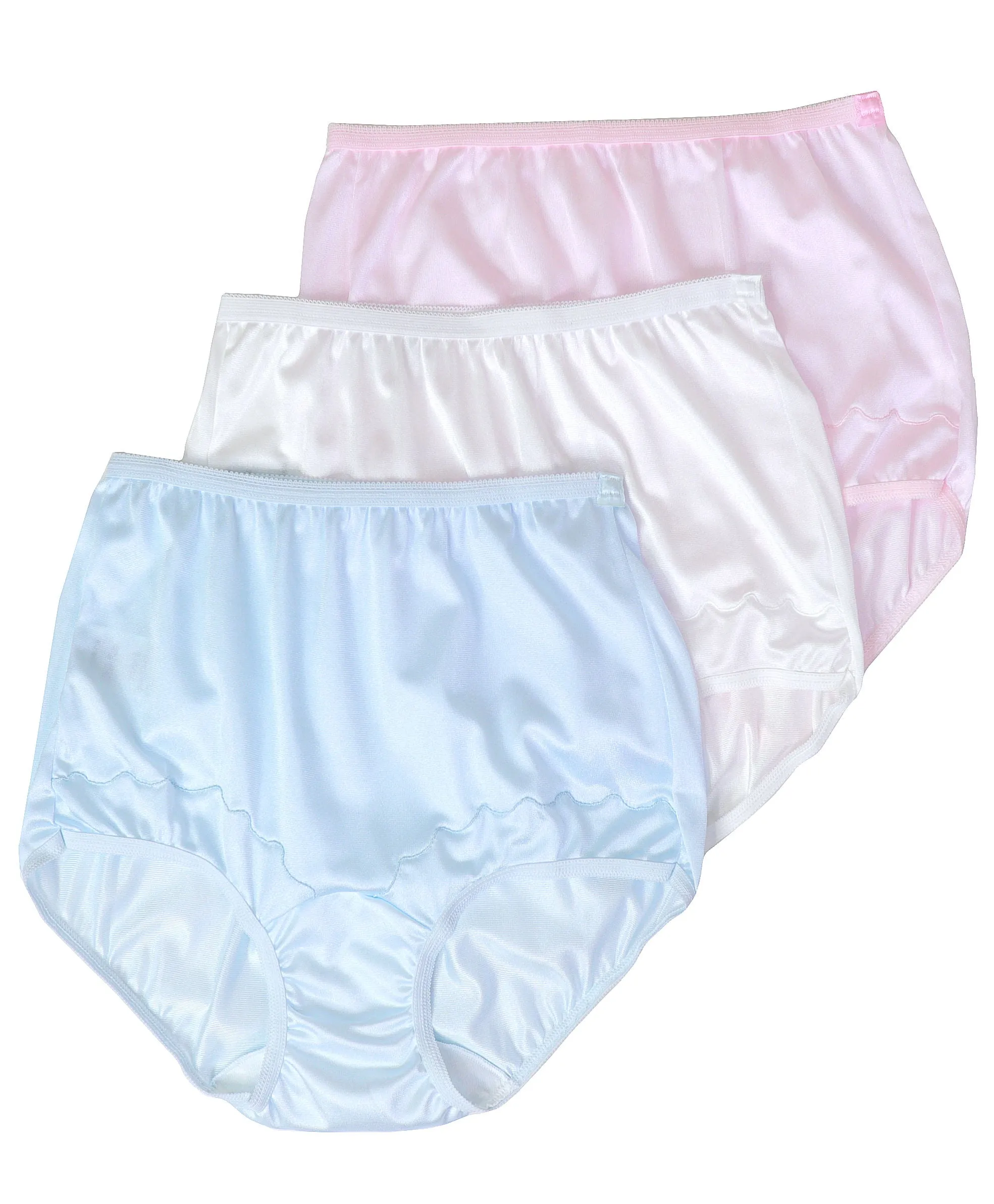 Dixie Belle Women's Underwear Brief Nylon Panties 3 Pack Assorted Colors 719