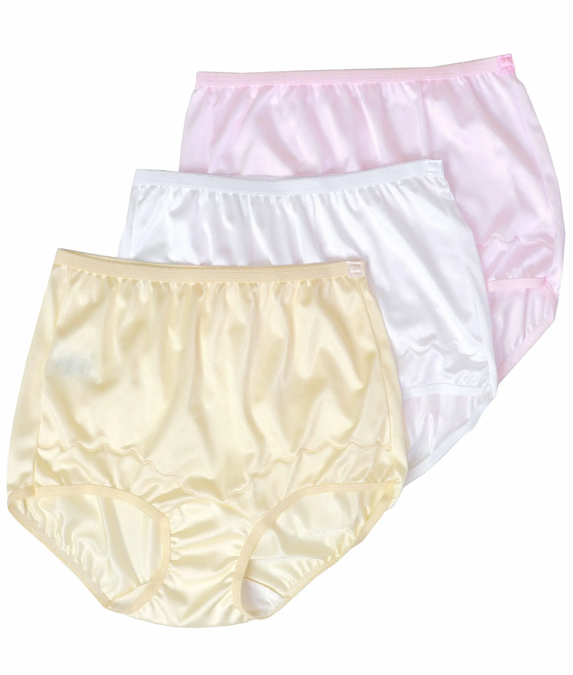 Dixie Belle Women's Underwear Brief Nylon Panties 3 Pack Assorted Colors 719