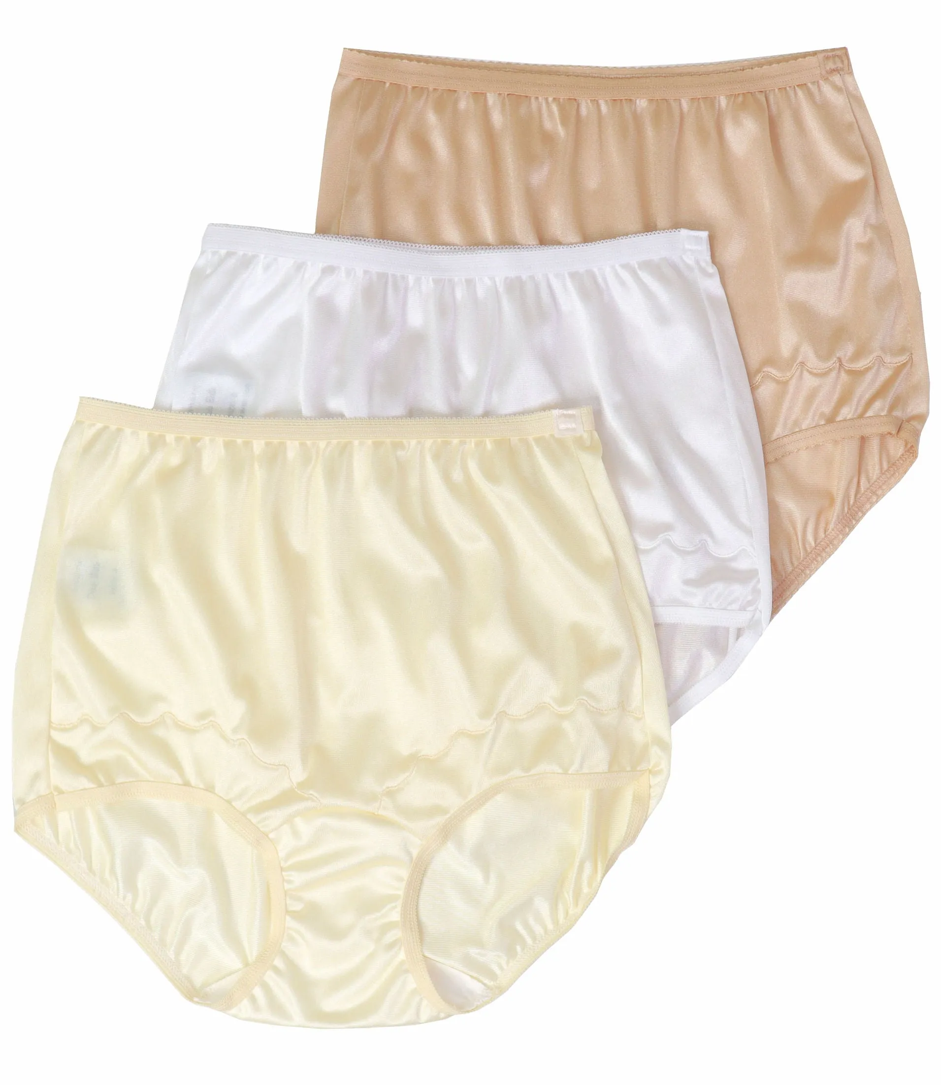 Dixie Belle Women's Underwear Brief Nylon Panties 3 Pack Assorted Colors 719