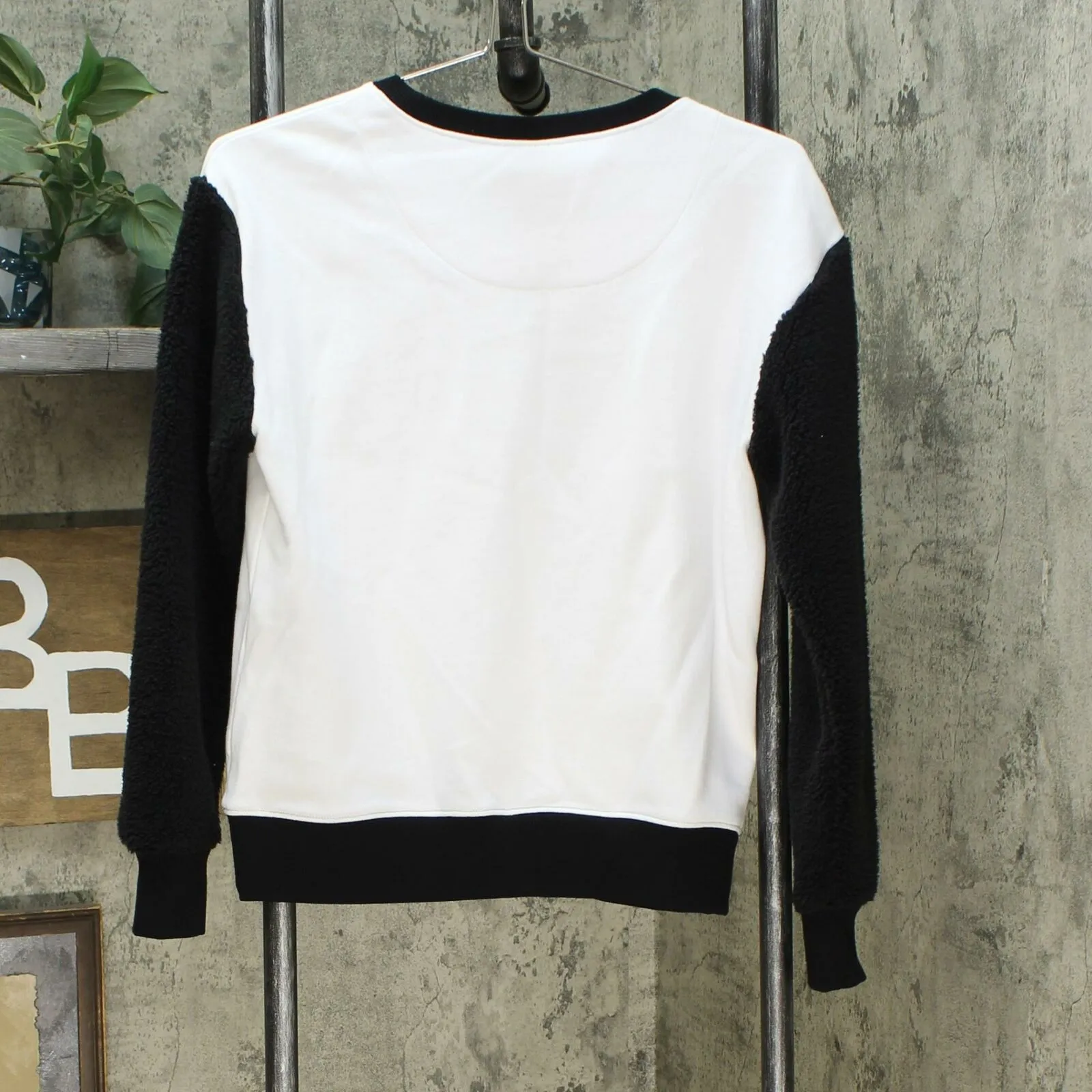 DKNY Women's Fleece Sleeve Logo Sweatshirt