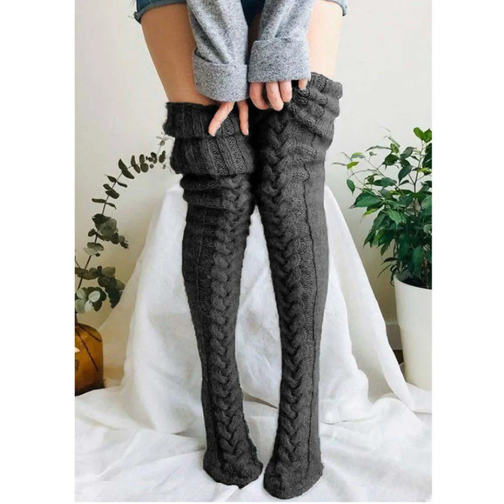 Double Needle Tall Socks