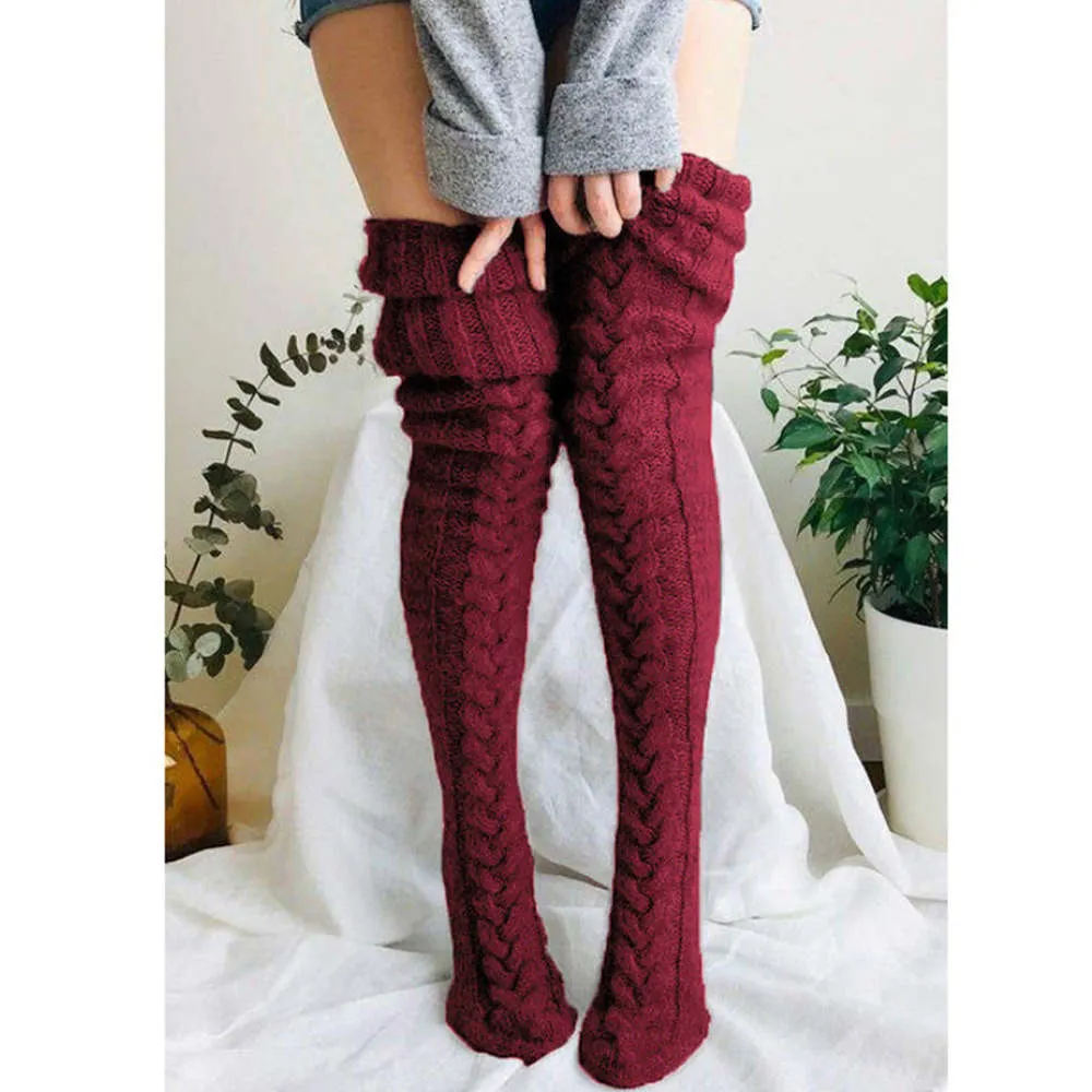 Double Needle Tall Socks