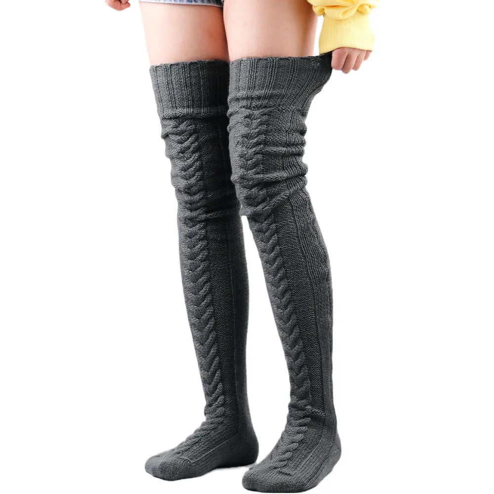 Double Needle Tall Socks