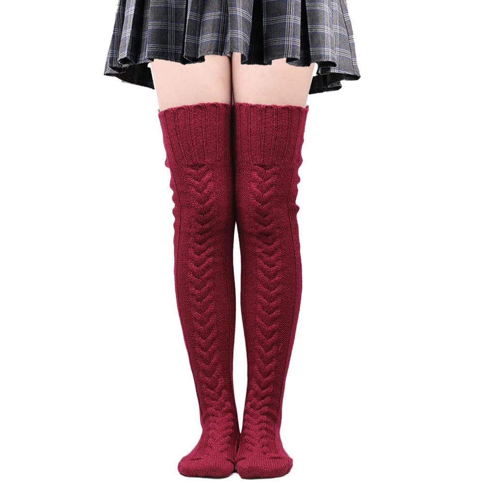 Double Needle Tall Socks