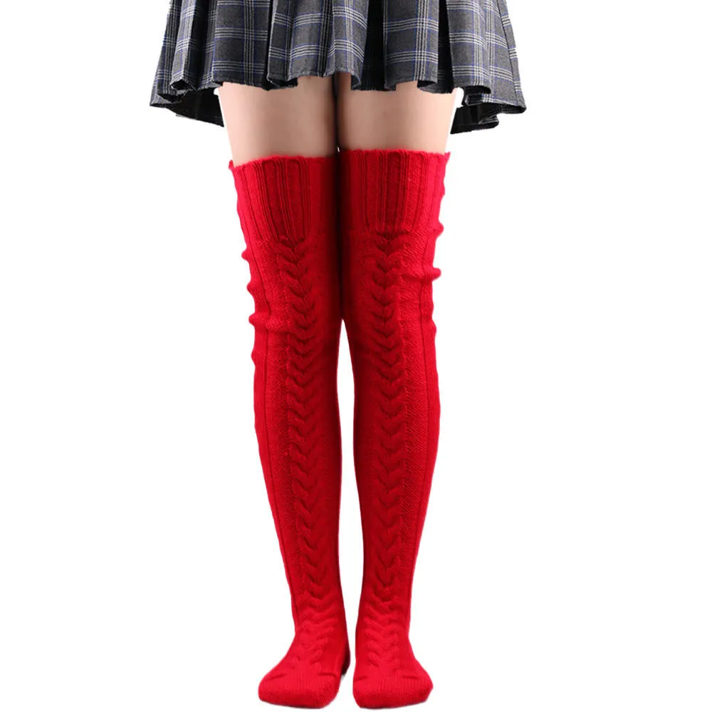 Double Needle Tall Socks