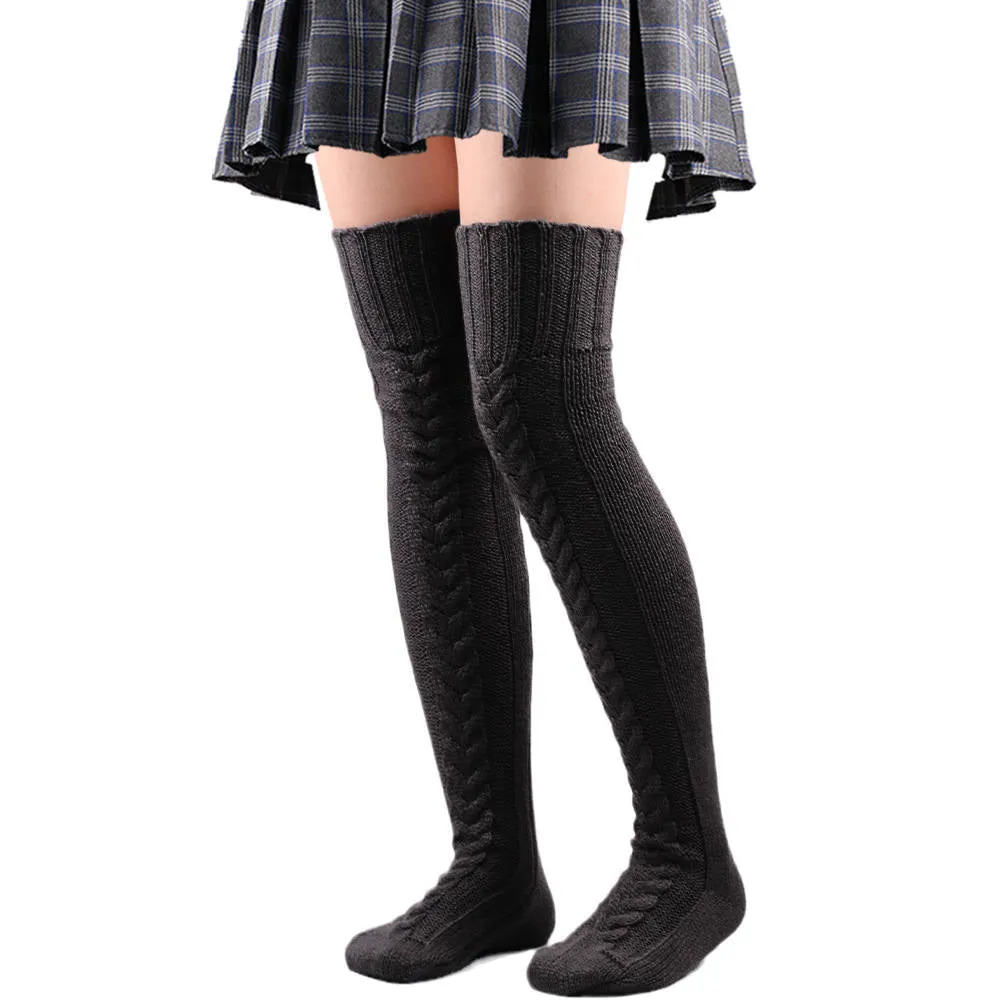 Double Needle Tall Socks