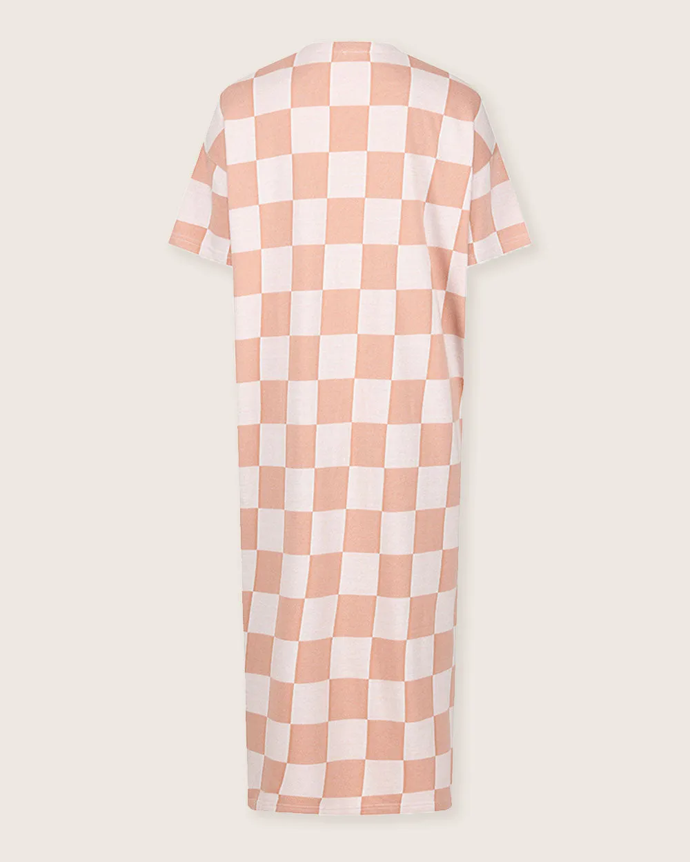 Eden Orange Bold Check Print Midi Dress