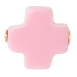 egirl 14" Necklace Gold - Signature Cross Gold Small Pink