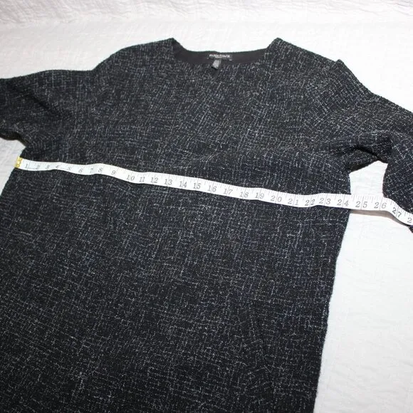 Eileen Fisher Womens Wool Tweed Open front Jacket Black and White Size 1X