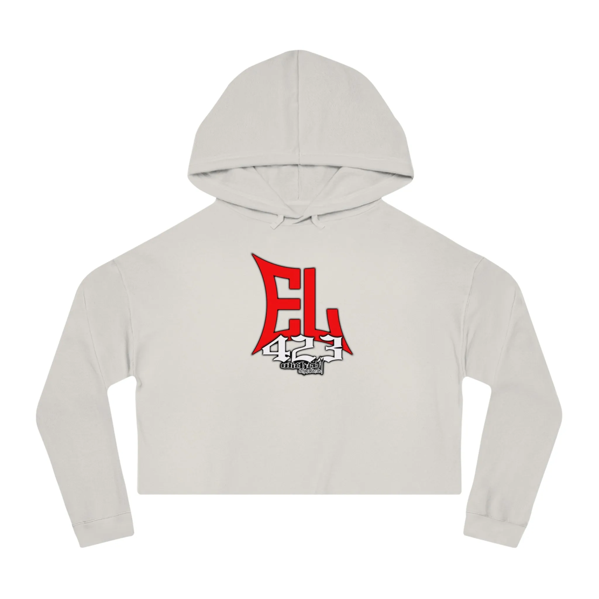 EL423 Red Bold/ Cropped Hoodie