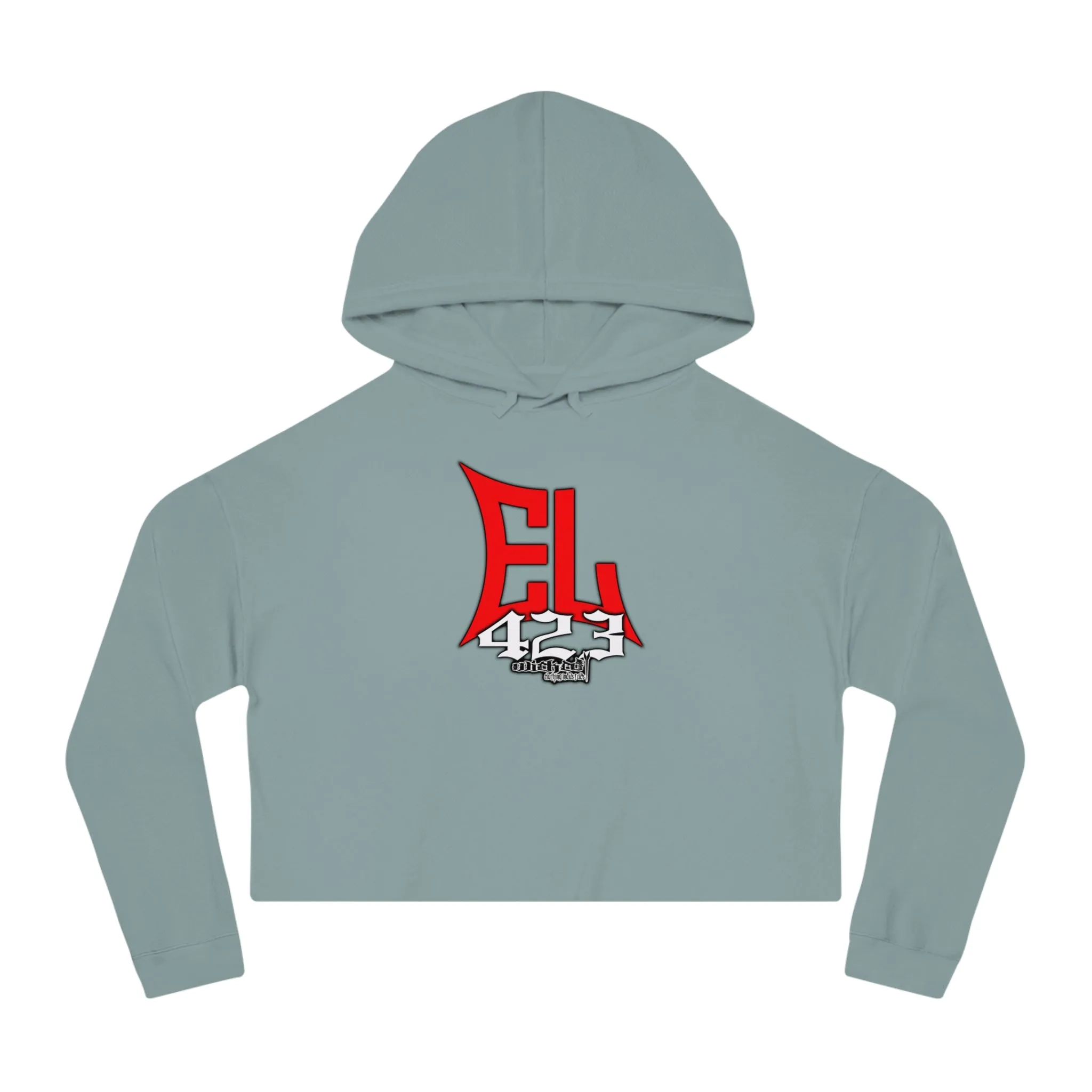 EL423 Red Bold/ Cropped Hoodie