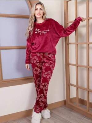 Elegant women's winter pajamas