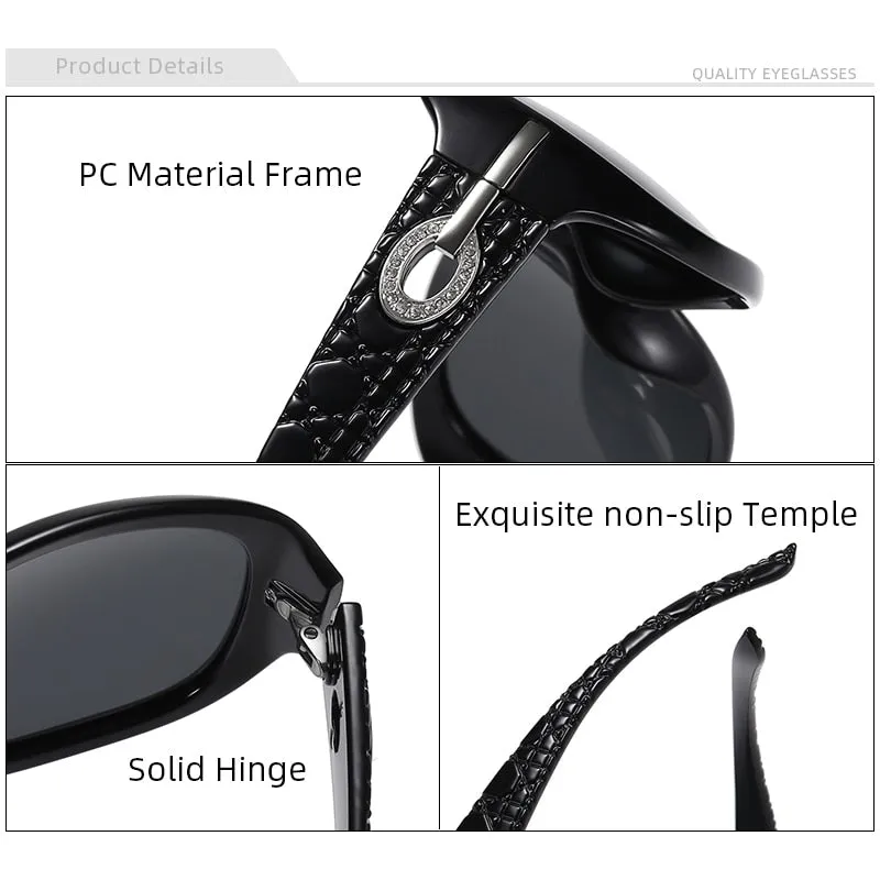 Fashion Elegant Womens Polarized Sun Glasses Anti-glare UV400 Driving Sunglasses Women Luxury Vintage Sunglass 2021 With Box