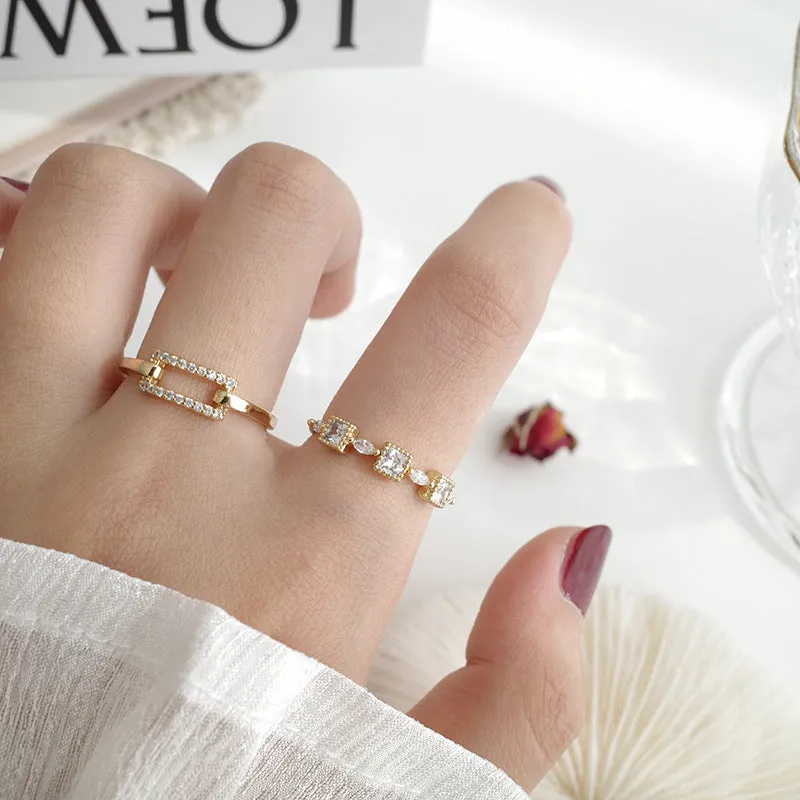 Fashionable and simple women's adjustable Vintage index finger ring ring