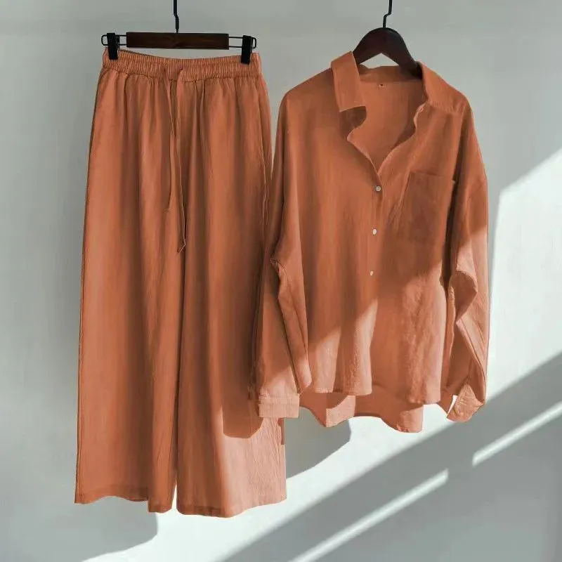 fashionable Women's Slacks Cotton Shirt  2.0