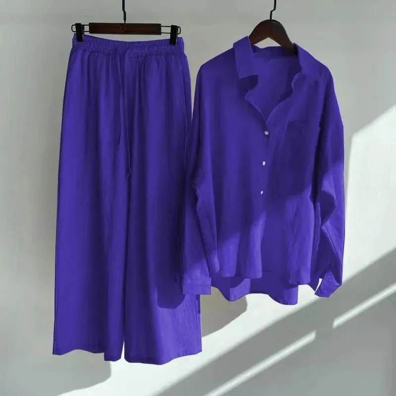 fashionable Women's Slacks Cotton Shirt  2.0