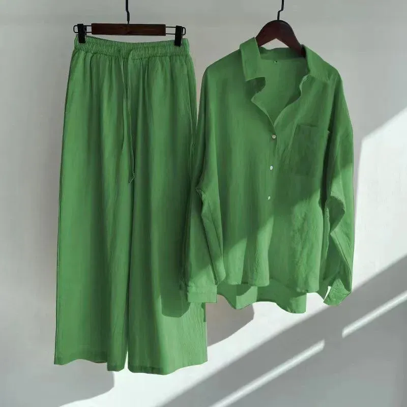 fashionable Women's Slacks Cotton Shirt  2.0