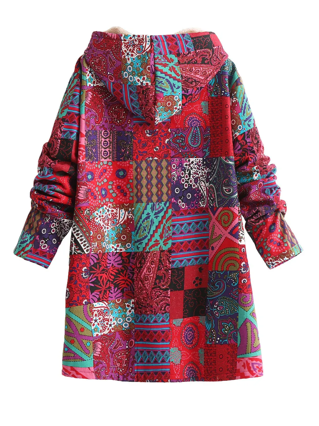 Floral Haven™ | Women's Cozy Hooded Fleece Coat | Soft Fabric, Floral Print, Warm & Comfortable Design