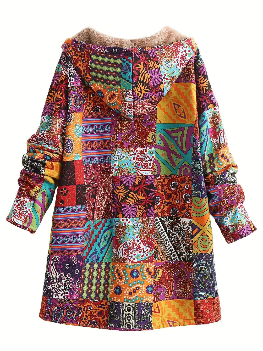 Floral Haven™ | Women's Cozy Hooded Fleece Coat | Soft Fabric, Floral Print, Warm & Comfortable Design