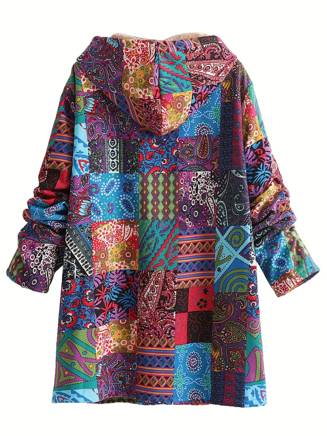 Floral Haven™ | Women's Cozy Hooded Fleece Coat | Soft Fabric, Floral Print, Warm & Comfortable Design