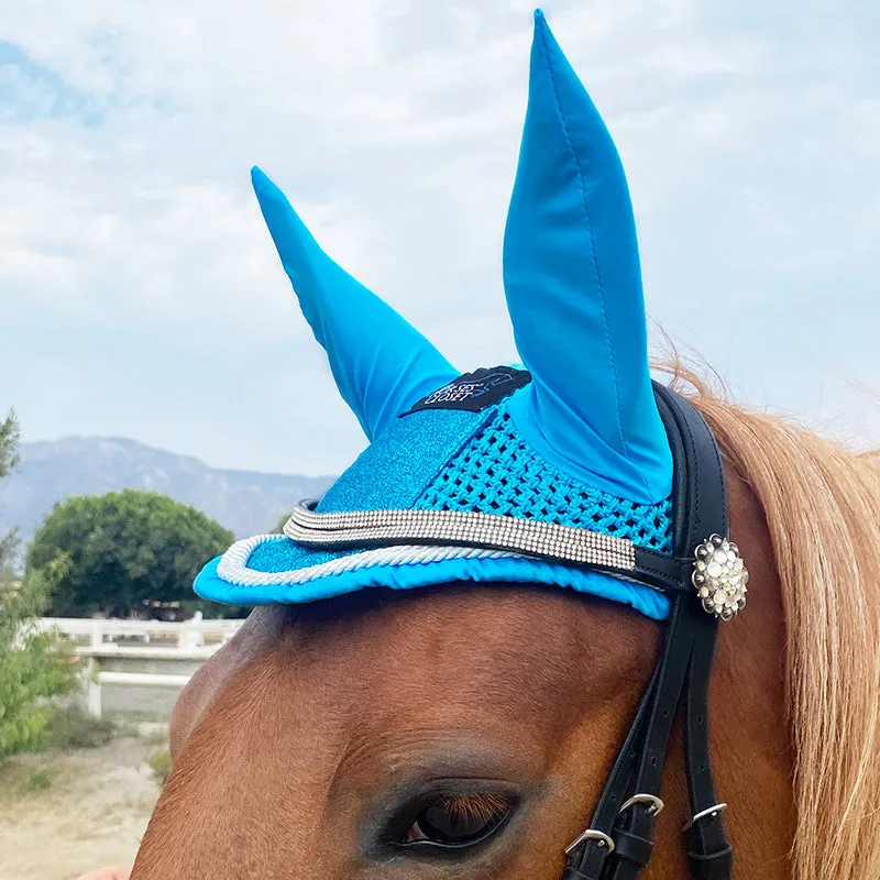 Fly Bonnet Glitter Sparkles Turquoise