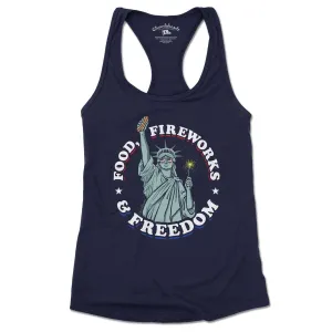 Food Fireworks & Freedom Ladies Tank Top