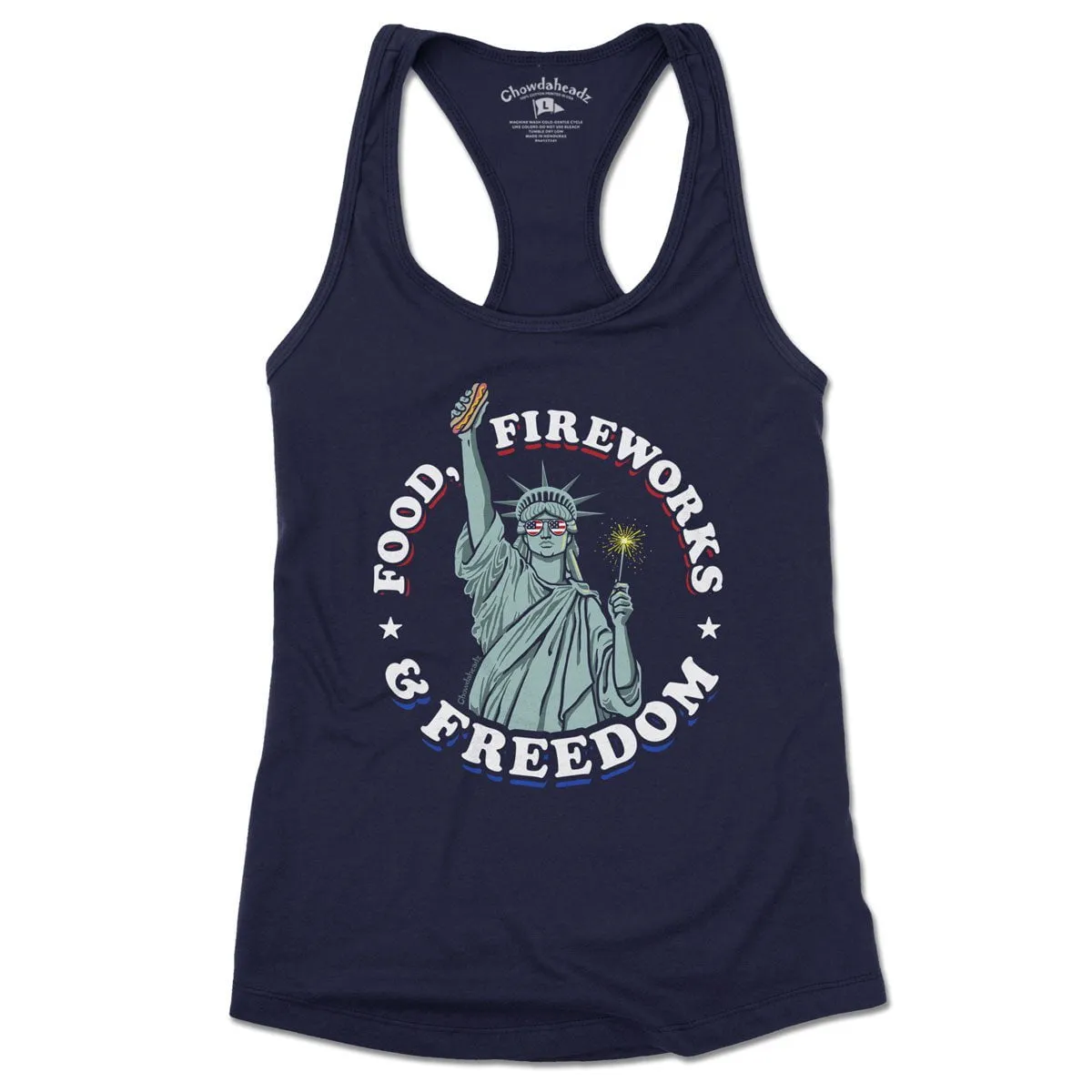 Food Fireworks & Freedom Ladies Tank Top