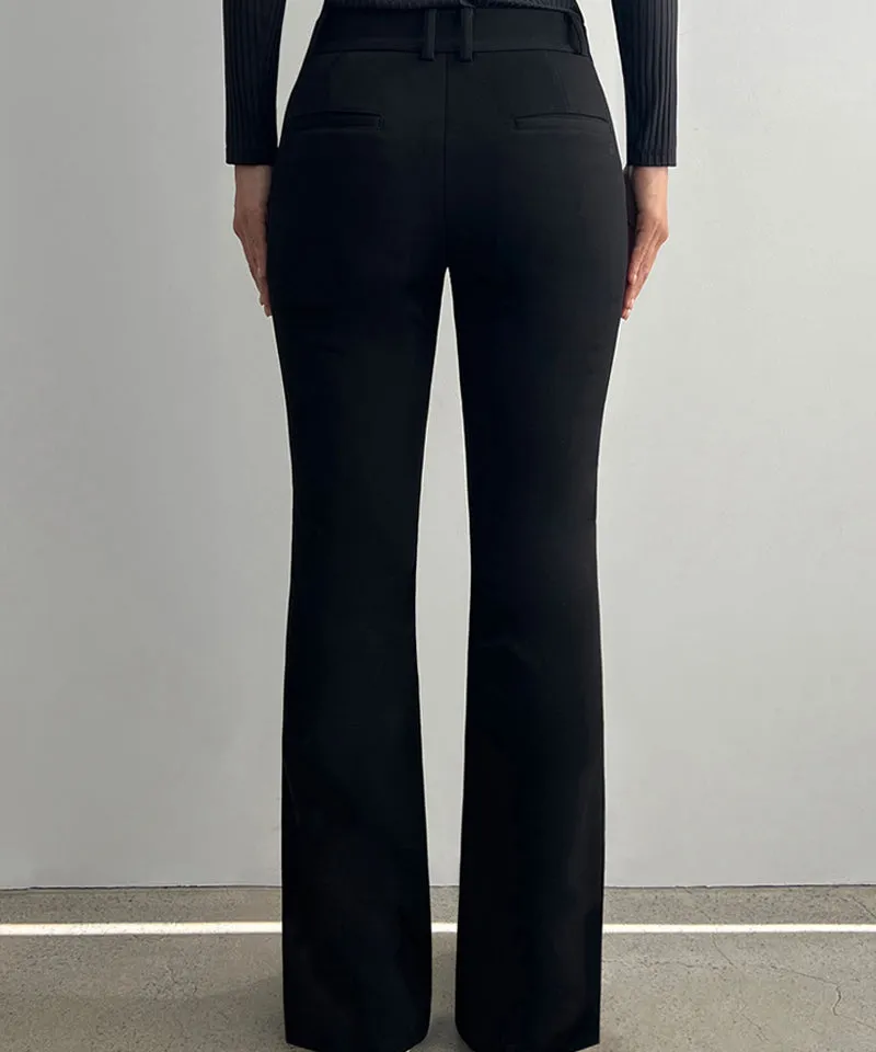 FORDI Padded Slim Bootcut Long Pants v2 - Black