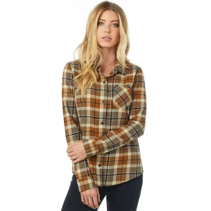 Fox Womens Big Air Flannel Shirt - Bark