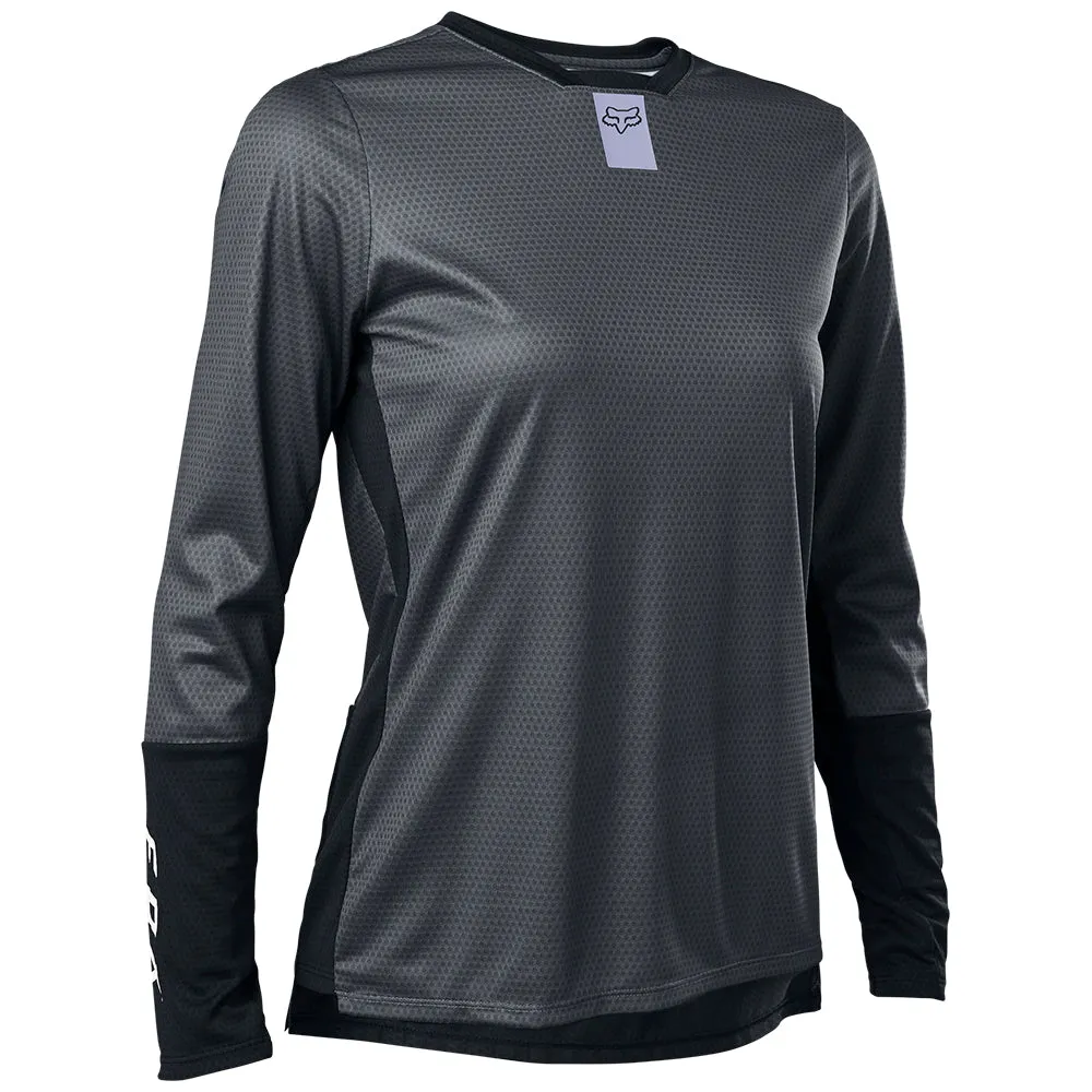 Fox Womens Defend Ls Jersey - Dark Shadow