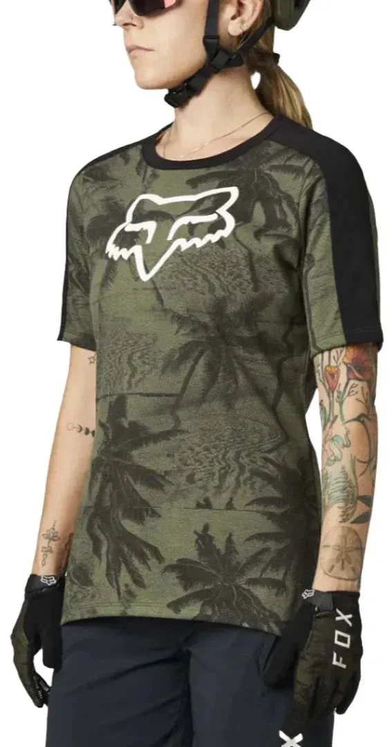 Fox WOMENS RANGER DR SS JERSEY SE - Olive Green