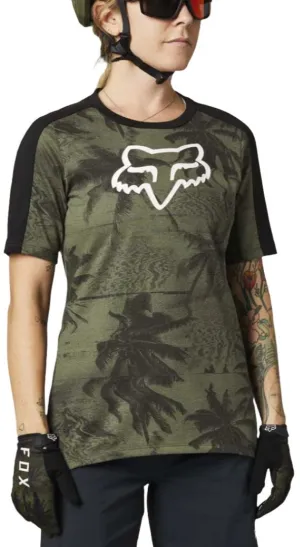 Fox WOMENS RANGER DR SS JERSEY SE - Olive Green