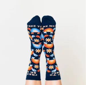 Free To Be Me Crew Socks - Women's