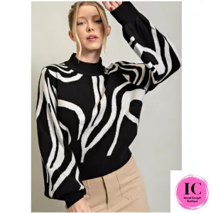 From Now On Zebra Sweater