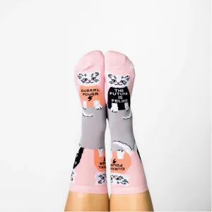 Future is Feline Crew Socks - Women's