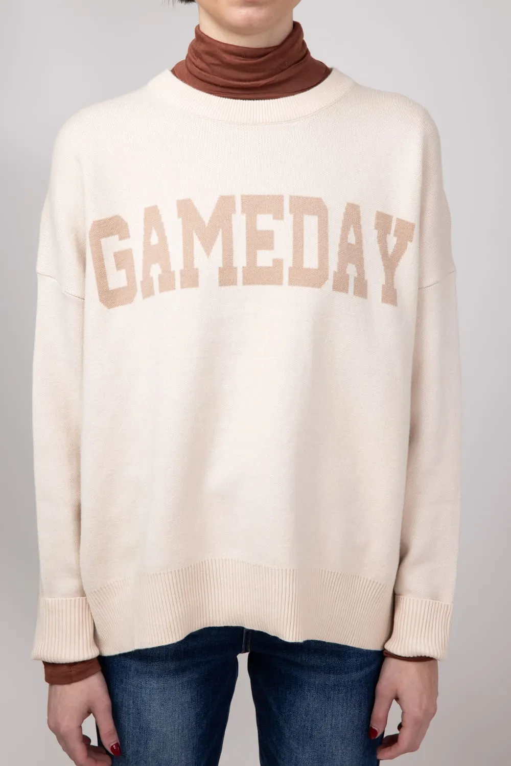 Gameday Sweater for Women in Oat/Taupe | GW18GD-OATTPE