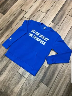 GBGOP Crewneck with pockets in front in Blue with white