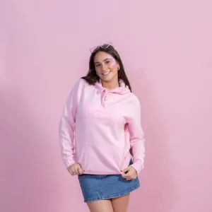 GG Pink Hoodie with Baby Pink Puff - Adults
