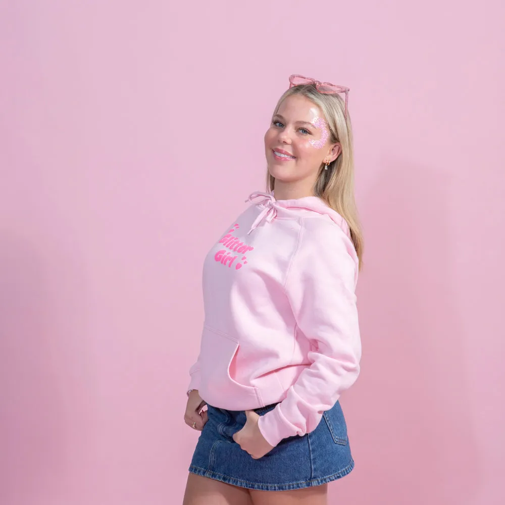 GG Pink Hoodie with Hot Pink Glow in the Dark Puff - Adults