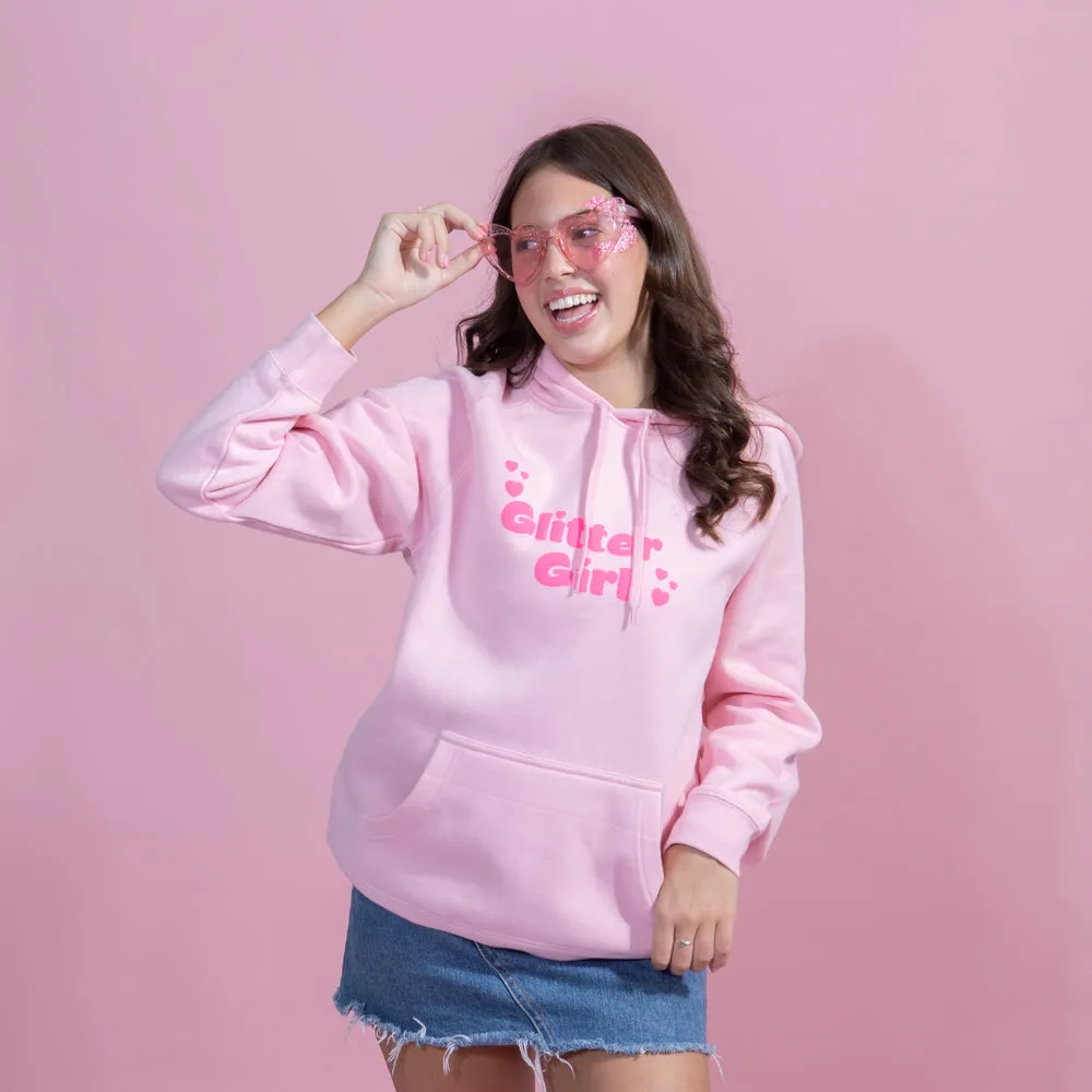 GG Pink Hoodie with Hot Pink Glow in the Dark Puff - Adults