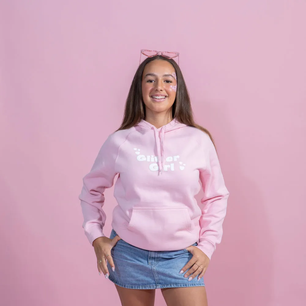 GG Pink Hoodie with White Puff - Adults