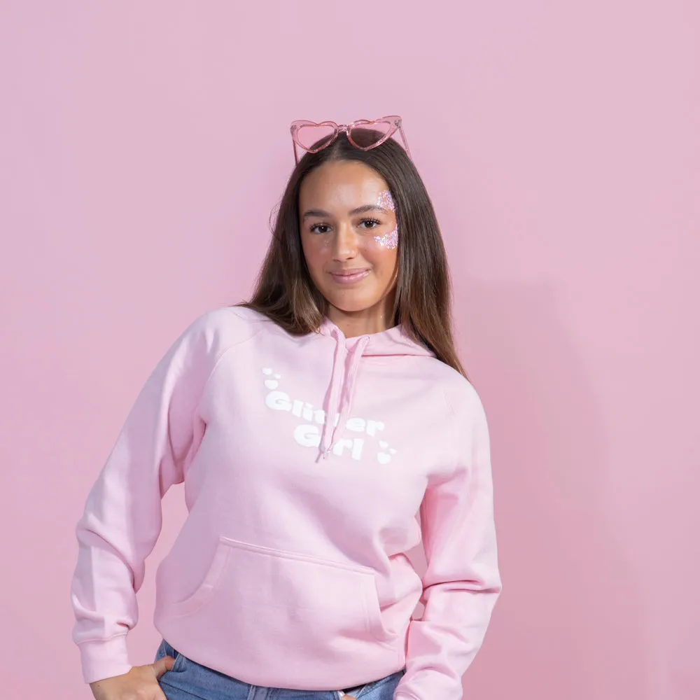 GG Pink Hoodie with White Puff - Adults