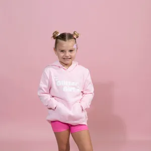 GG Pink Hoodie with White Puff - Kids