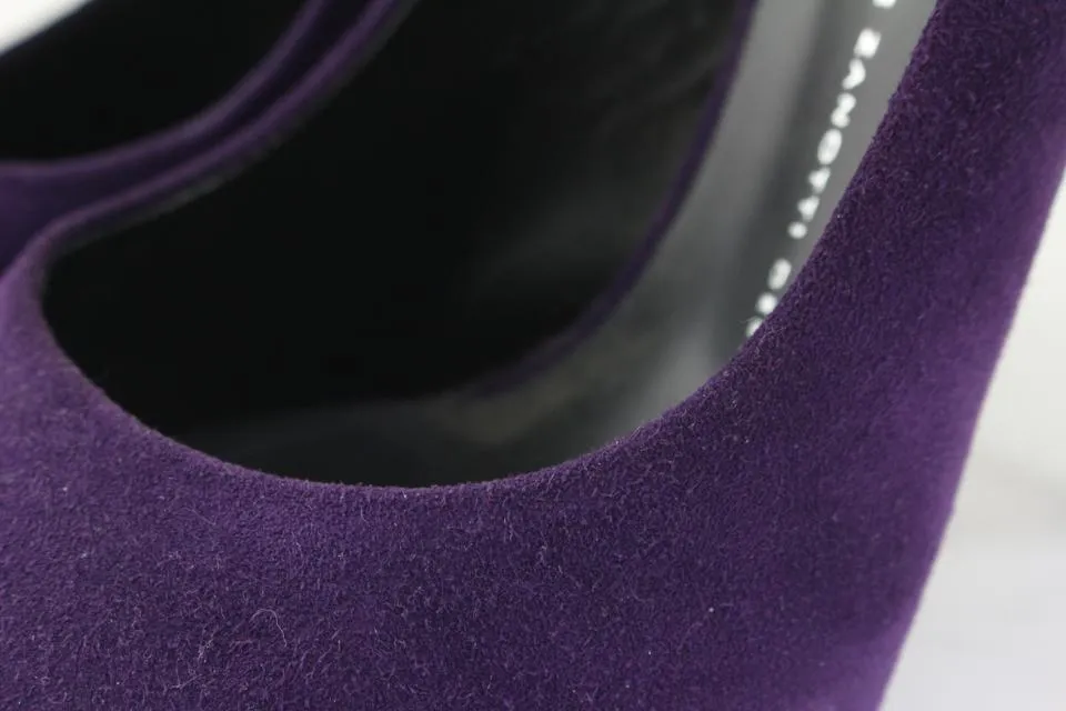 Giuseppe Zanotti Women's 39.5 Purple Suede x Gold Nana Heels 1116gz45
