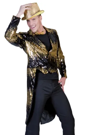 Glitter Tailcoat Gold Large  Costume